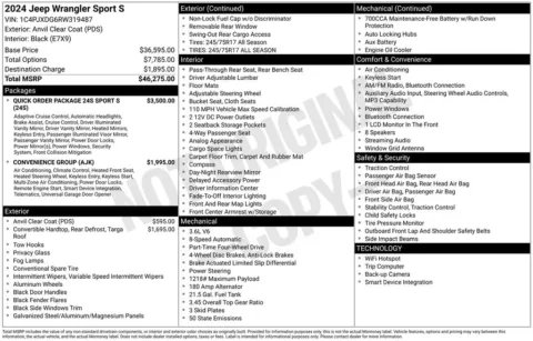 Photos of 2024 Jeep Wrangler Sport S for sale in Norwalk, IA at Gregg Young Chevrolet of Norwalk