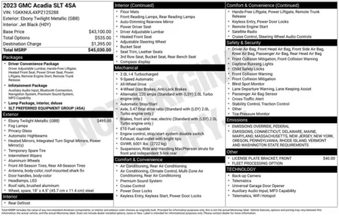 Photos of 2023 GMC Acadia SLT for sale in Norwalk, IA at Gregg Young Chevrolet of Norwalk