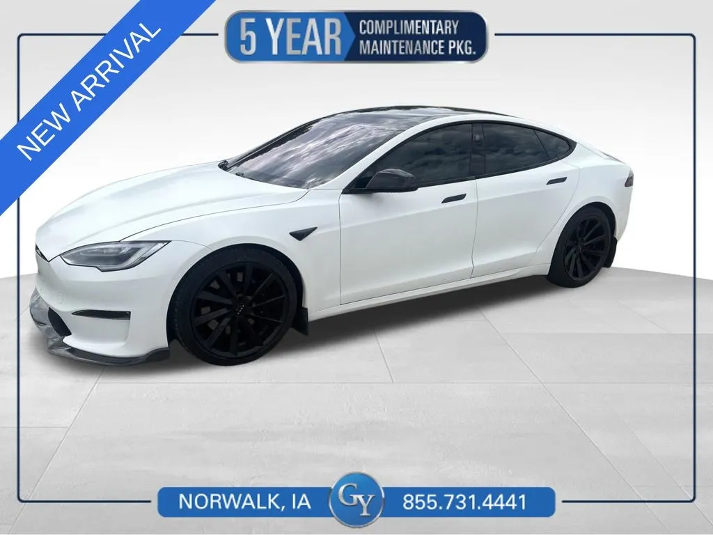 White 2021 Tesla Model S Plaid for sale in Norwalk, IA