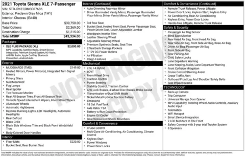 Photos of 2021 Toyota Sienna XLE for sale in Norwalk, IA at Gregg Young Chevrolet of Norwalk