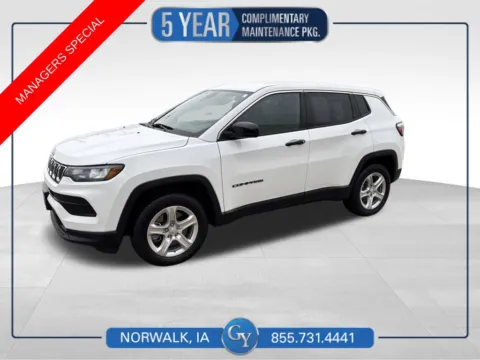White 2023 Jeep Compass Sport for sale in Norwalk, IA