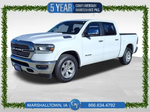 White 2021 Ram 1500 Laramie for sale in Marshalltown, IA