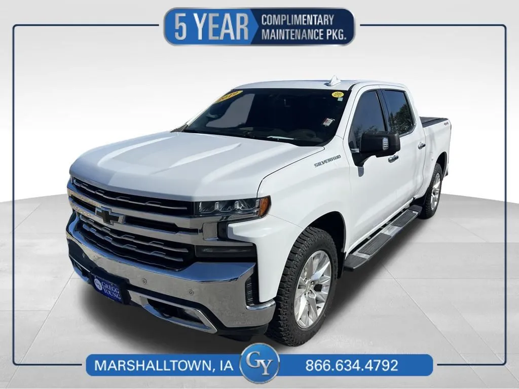 White 2019 Chevrolet Silverado 1500 LTZ for sale in Marshalltown, IA