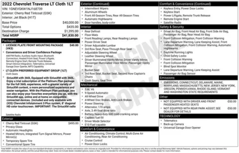 Photos of 2022 Chevrolet Traverse LT for sale in Ottumwa, IA at Gregg Young Toyota of Ottumwa