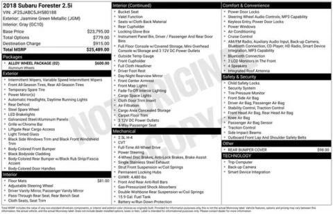 Photos of 2018 Subaru Forester 2.5i for sale in Ottumwa, IA at Gregg Young Toyota of Ottumwa