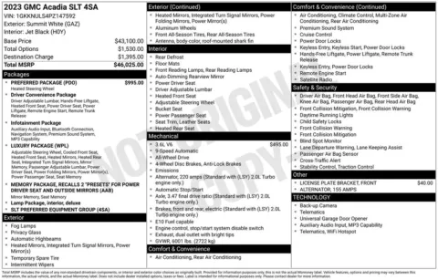 Photos of 2023 GMC Acadia SLT for sale in Ottumwa, IA at Gregg Young Toyota of Ottumwa