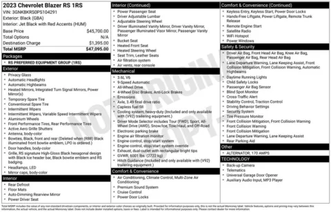 Photos of 2023 Chevrolet Blazer RS for sale in Ottumwa, IA at Gregg Young Toyota of Ottumwa