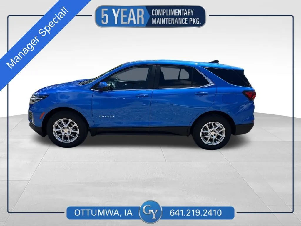Blue 2024 Chevrolet Equinox LT for sale in Ottumwa, IA