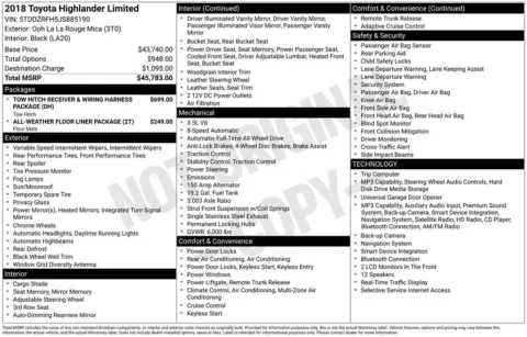 Photos of 2018 Toyota Highlander Limited for sale in Ottumwa, IA at Gregg Young Toyota of Ottumwa