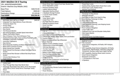Photos of 2021 Mazda CX-5 Touring for sale in Ottumwa, IA at Gregg Young Toyota of Ottumwa