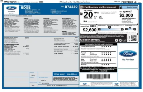 Photos of 2015 Ford Edge SEL for sale in Newton, IA at Gregg Young of Newton