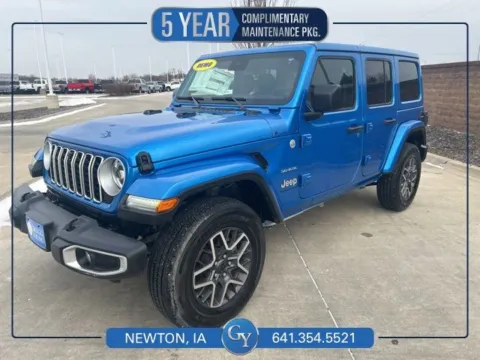 Blue 2024 Jeep Wrangler Sahara for sale in Newton, IA
