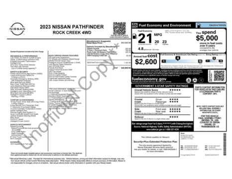 Photos of 2023 Nissan Pathfinder Rock Creek for sale in Newton, IA at Gregg Young of Newton
