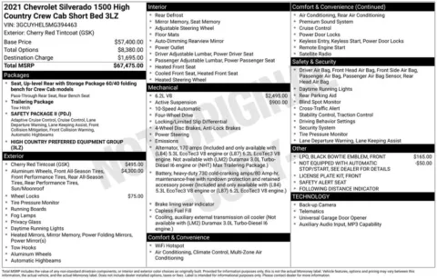 Photos of 2021 Chevrolet Silverado 1500 High Country for sale in Newton, IA at Gregg Young of Newton