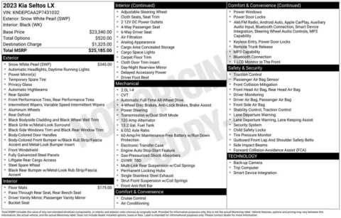 Photos of 2023 Kia Seltos LX for sale in Newton, IA at Gregg Young of Newton