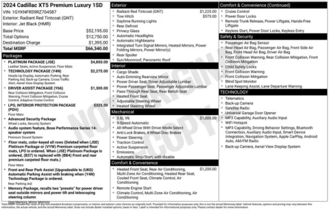 Photos of 2024 Cadillac XT5 Premium Luxury for sale in Newton, IA at Gregg Young of Newton