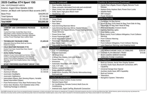 Photos of 2025 Cadillac XT4 Sport for sale in Newton, IA at Gregg Young of Newton