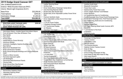Photos of 2019 Dodge Grand Caravan SXT for sale in Newton, IA at Gregg Young of Newton
