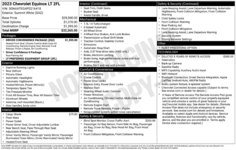 Another view of 2023 Chevrolet Equinox LT for sale in Newton, IA at Gregg Young of Newton