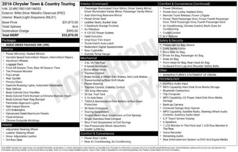 Photos of 2016 Chrysler Town & Country Touring for sale in Newton, IA at Gregg Young of Newton