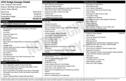 Photos of 2024 Dodge Durango Citadel for sale in Newton, IA at Gregg Young of Newton
