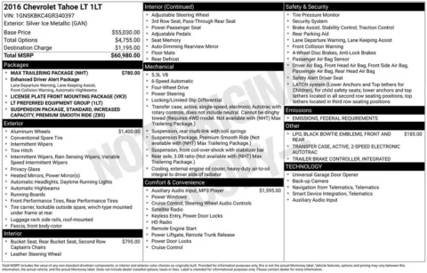 Photos of 2016 Chevrolet Tahoe LT for sale in Plattsmouth, NE at Gregg Young of Plattsmouth