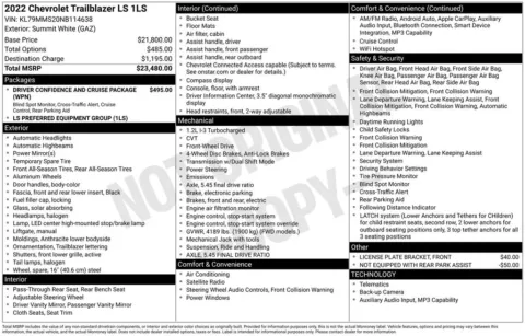 Photos of 2022 Chevrolet TrailBlazer LS for sale in Plattsmouth, NE at Gregg Young of Plattsmouth