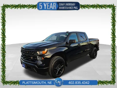 Black 2023 Chevrolet Silverado 1500 Custom for sale in Plattsmouth, NE
