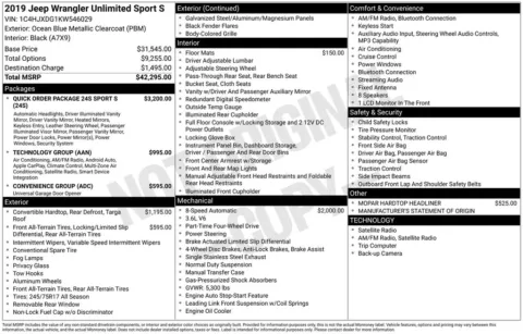 Photos of 2019 Jeep Wrangler Unlimited Sport S for sale in Plattsmouth, NE at Gregg Young of Plattsmouth