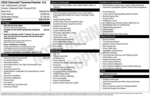 Photos of 2020 Chevrolet Traverse Premier for sale in Plattsmouth, NE at Gregg Young of Plattsmouth