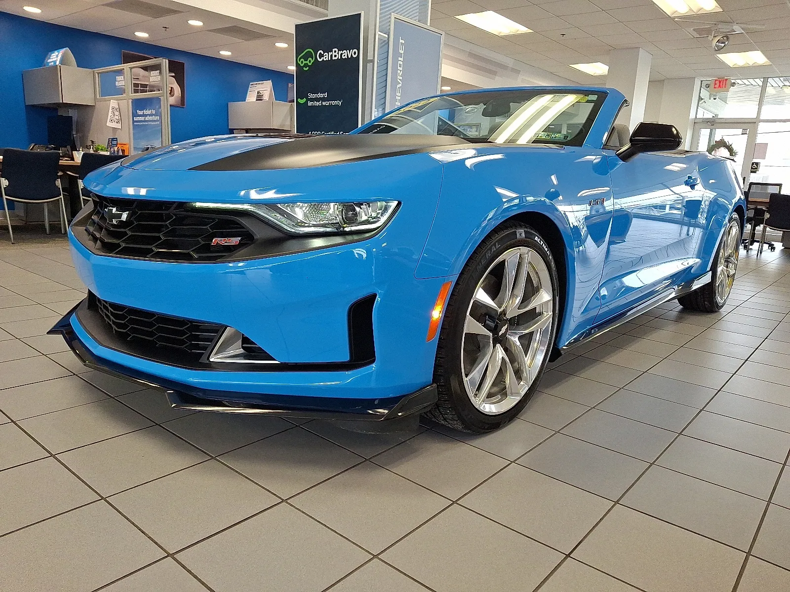 Blue 2022 Chevrolet Camaro RWD Convertible LT1 for sale in Allentown, PA