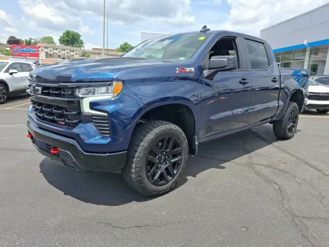 Blue 2023 Chevrolet Silverado 1500 4WD Crew Cab Short Bed LT Trail Boss for sale in Allentown, PA