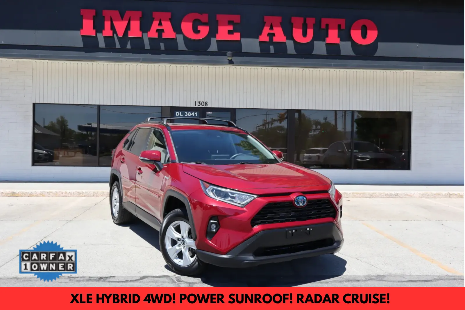 Red 2019 Toyota RAV4 Hybrid XLE for sale in West Jordan, UT