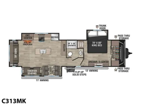 Photos of 2024 Kz Rv Connect C313MK for sale in Valley View, TX at Liberty Trail RV - Denton