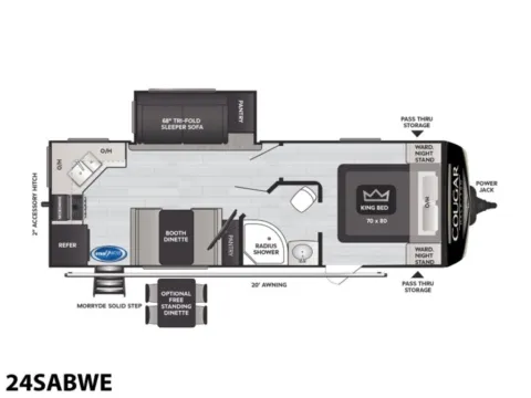 Photos of 2021 Keystone Rv Cougar 24SABWE for sale in Valley View, TX at Liberty Trail RV - Denton