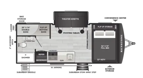 Another view of 2026 Keystone Outback 18BHS for sale in Valley View, TX at Liberty Trail RV - Denton
