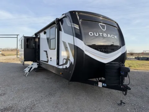 Photos of 2026 Keystone Outback 330RL for sale in Valley View, TX at Liberty Trail RV - Denton