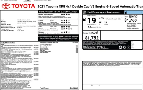 Photos of 2021 Toyota Tacoma SR V6 for sale in Greer, SC at Northside Auto Sales