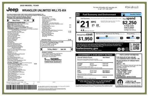 Photos of 2020 Jeep Wrangler Unlimited Willys for sale in Greer, SC at Northside Auto Sales