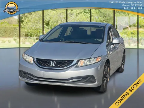 Silver 2013 Honda Civic Sdn EX for sale in Greer, SC