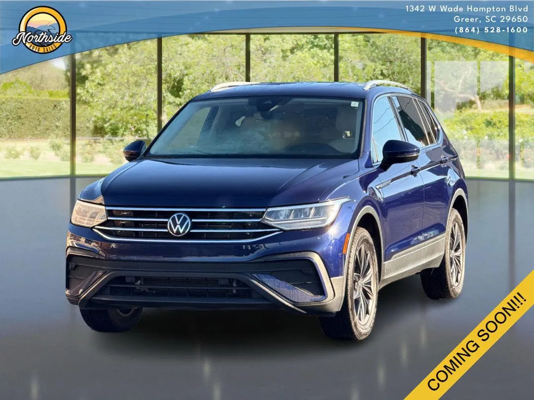 Blue 2022 Volkswagen Tiguan SE for sale in Greer, SC