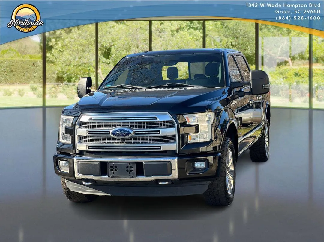 Black 2016 FORD F-150 Platinum for sale in Greer, SC