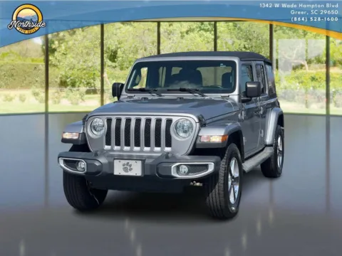 Silver 2019 Jeep Wrangler Unlimited Sahara for sale in Greer, SC