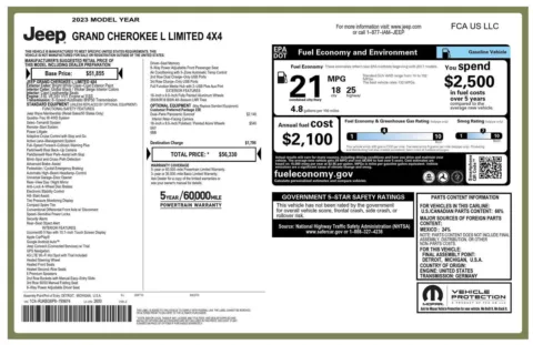 Photos of 2023 Jeep Grand Cherokee L Limited for sale in Greer, SC at Northside Auto Sales