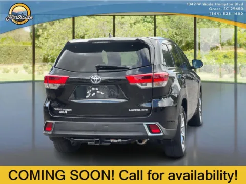 Another view of 2019 Toyota Highlander Limited for sale in Greer, SC at Northside Auto Sales