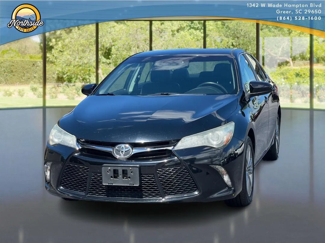 Black 2015 Toyota Camry SE for sale in Greer, SC