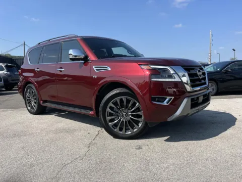 Red 2021 Nissan Armada Platinum for sale in Oak Ridge, TN