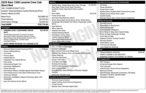 Photos of 2025 Ram 1500 Laramie for sale in Atlantic, IA at Gregg Young Chrysler Dodge Jeep Ram of Atlantic