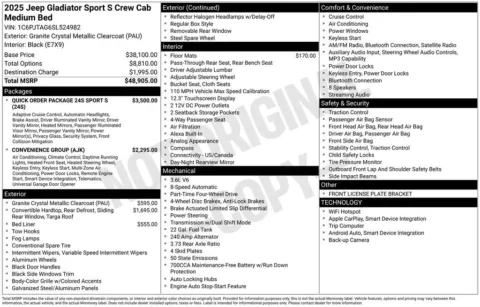 Photos of 2025 Jeep Gladiator Sport S for sale in Atlantic, IA at Gregg Young Chrysler Dodge Jeep Ram of Atlantic