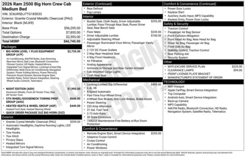 Photos of 2026 Ram 2500 Big Horn for sale in Atlantic, IA at Gregg Young Chrysler Dodge Jeep Ram of Atlantic